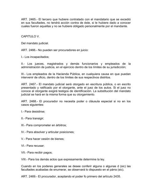 CODIGO CIVIL ULTIMA REFORMA PUBLICADA EN EL PERIODICO ...