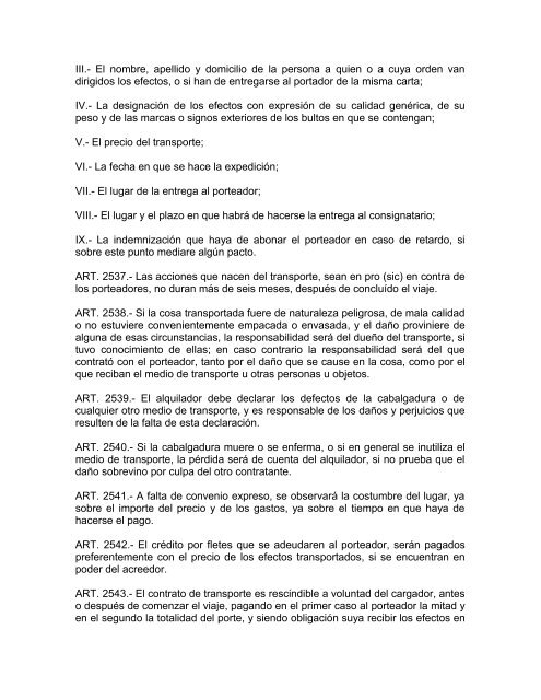 CODIGO CIVIL ULTIMA REFORMA PUBLICADA EN EL PERIODICO ...