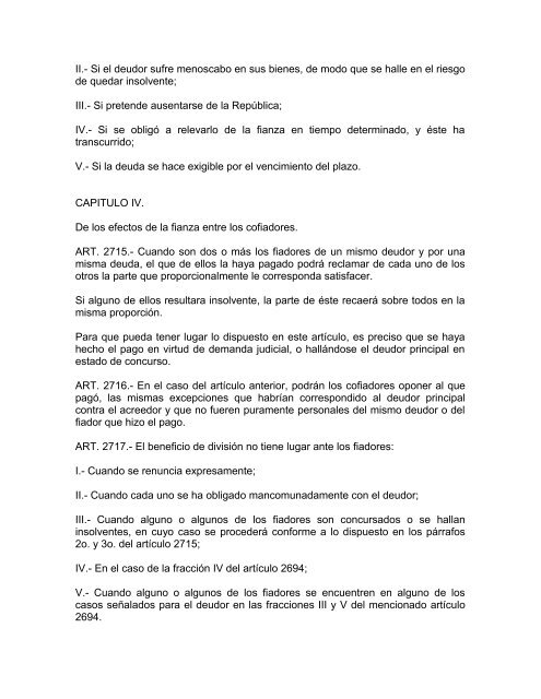 CODIGO CIVIL ULTIMA REFORMA PUBLICADA EN EL PERIODICO ...