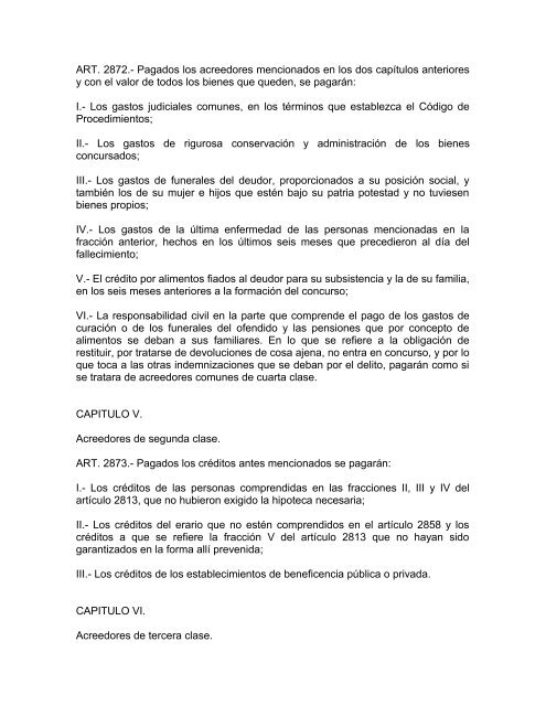 CODIGO CIVIL ULTIMA REFORMA PUBLICADA EN EL PERIODICO ...