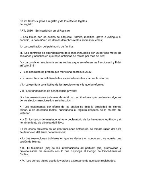 CODIGO CIVIL ULTIMA REFORMA PUBLICADA EN EL PERIODICO ...