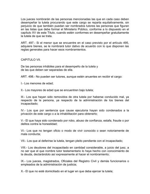 CODIGO CIVIL ULTIMA REFORMA PUBLICADA EN EL PERIODICO ...