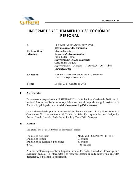 Proceso De Reclutamiento Y Seleccion De Personal Ejemplo Nuevo Ejemplo