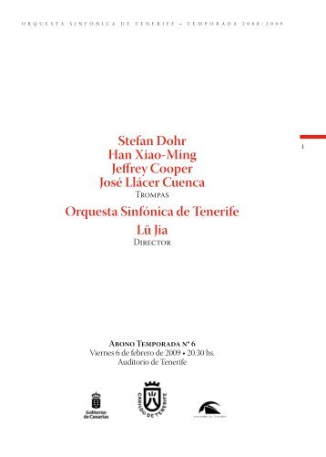 Programme - Orquesta Sinfónica de Tenerife