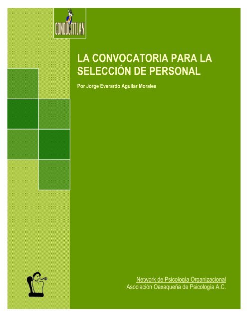 la convocatoria para la selección de personal - Conductitlan