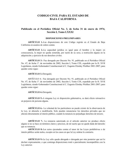 codigo civil para el estado de baja california - sindicatura ensenada bc