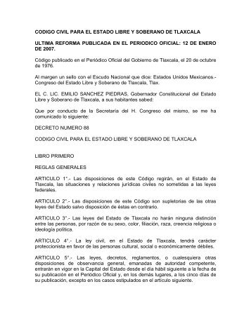 CODIGO CIVIL DEL ESTADO DE SONORA codigo civil del estado de sonora: