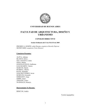 Facultad de Arquitectura, Diseño y Urbanismo - Universidad de ...