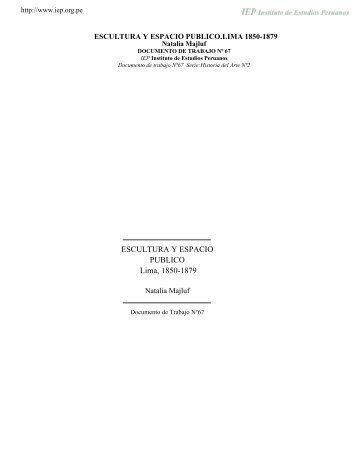Escultura y espacio público. Lima, 1850-1879 - Latin American ...