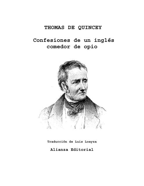Confesiones de un inglés comedor de opio - Pedro García Olivo ...