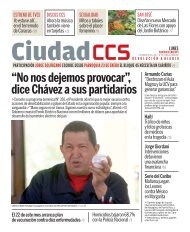 “No nos dejemos provocar”, dice Chávez a sus ... - Ciudad CCS