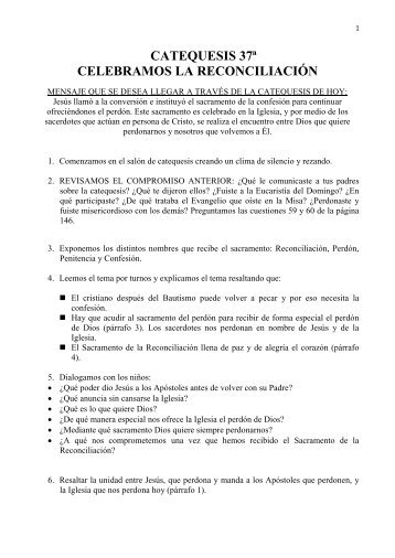 Celebramos la Reconciliación. - La Columna de Carlos