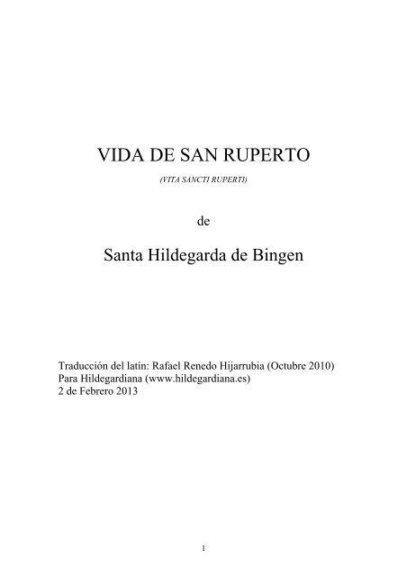 Libro en PDF - Santa Hildegarda de Bingen. Presentación