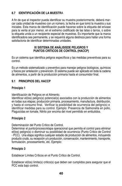 manual del inspector sanitario de alimentos - Organización ...