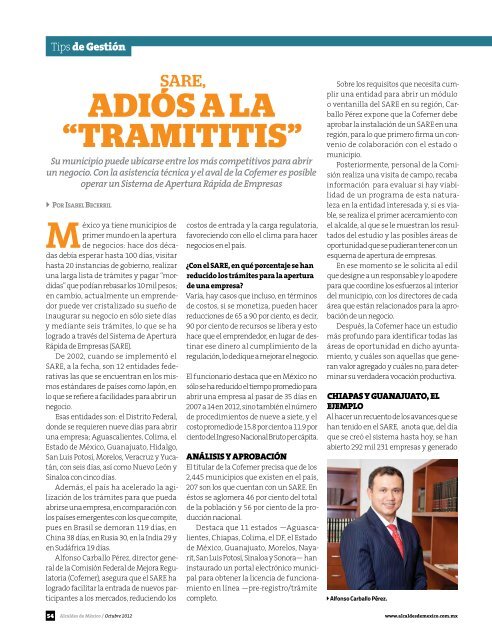 Edición No. 32, Octubre 2012 - Revista Alcaldes de Mexico