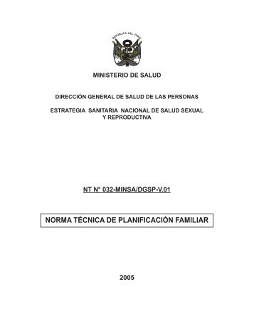 norma técnica de planificación familiar - unfpa