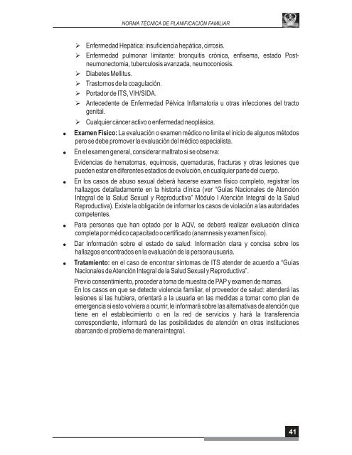 norma técnica de planificación familiar - unfpa