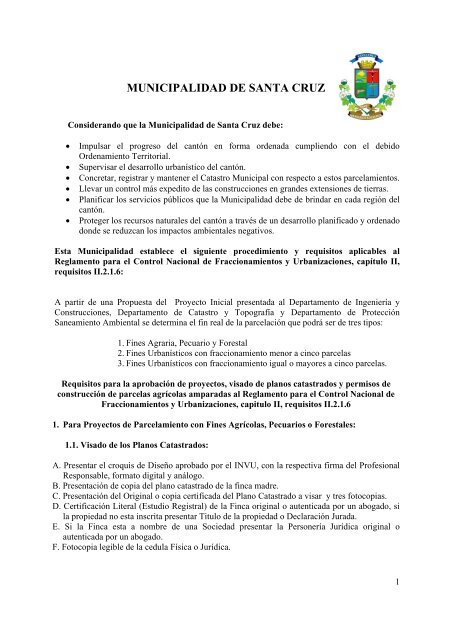 MUNICIPALIDAD DE SANTA CRUZ - Colegio de Ingenieros Civiles ...