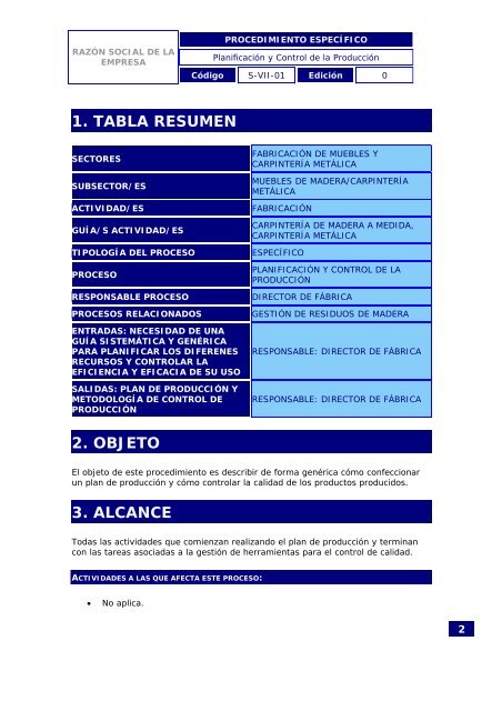 Planificación y Control de la Producción - BIC Galicia