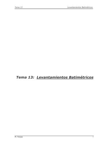 Tema 13: Levantamientos Batimétricos - OCW UPM