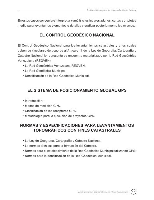 LEvANtAMiENtO tOPOGRáFicO cON FiNES cAtAStRAlES - Instituto ...