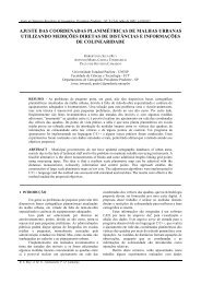 AJUSTE DAS COORDENADAS PLANIMÉTRICAS DE ... - Unesp