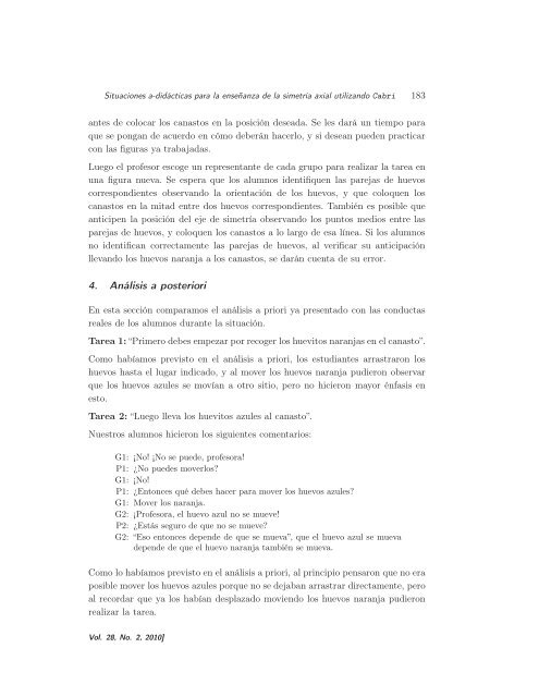 Situaciones a-didácticas para la enseñanza de la simetría axial ...