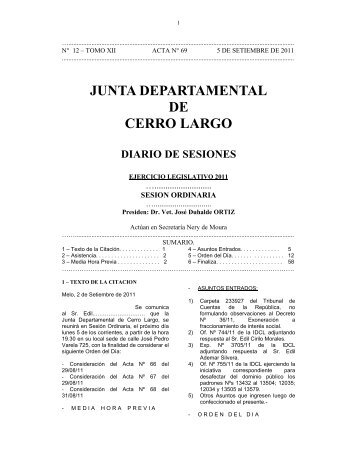 Acta N° 069.pdf - Junta Departamental de Cerro Largo