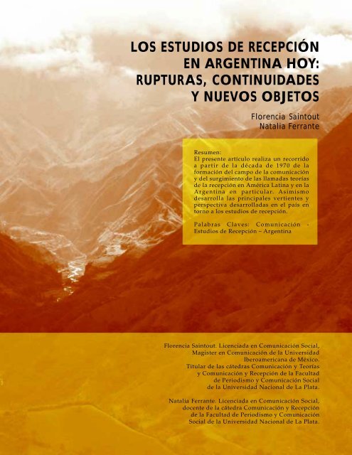 Los estudios de recepción en Argentina hoy: rupturas, continuidades y