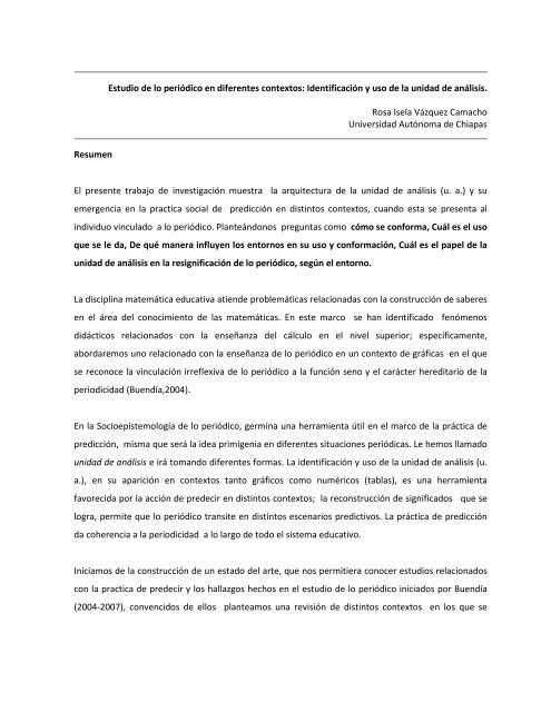 Resumen - Comite Latinoamericano de Matematica Educativa