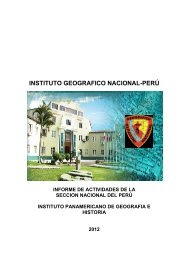 instituto geografico nacional-perú - Instituto Panamericano de ...