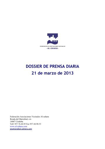 DOSSIER DE PRENSA DIARIA 21 de marzo de 2013 - ISOTools