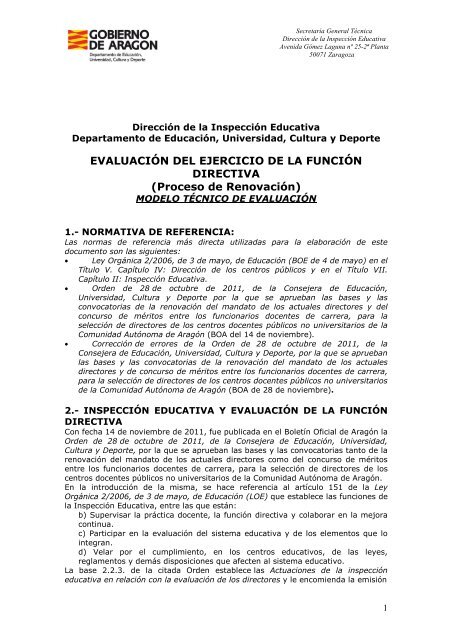 EVALUACIÓN DEL EJERCICIO DE LA FUNCIÓN DIRECTIVA ...