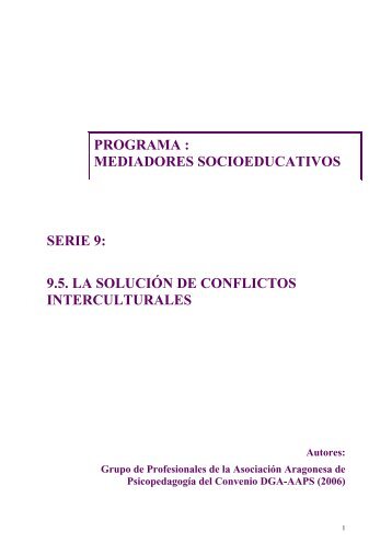 resolución conflictos interculturales - Gobierno de Aragón