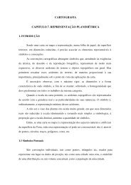 CARTOGRAFIA CAPITULO 7. REPRESENTAÇÃO PLANIMÉTRICA
