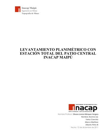 Informe Levantamiento planimétrico Plazoleta.