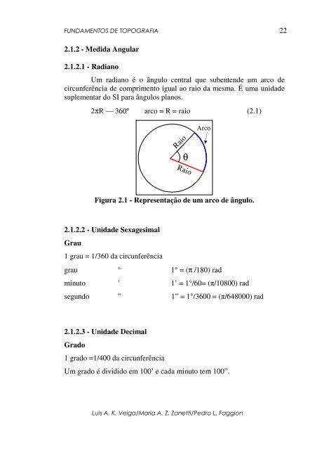 FUNDAMENTOS DE TOPOGRAFIA - Engenharia Cartográfica e de ...