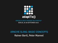 APACHE SLING: BASIC CONCEPTS Rainer Bartl ... - pro!vision GmbH