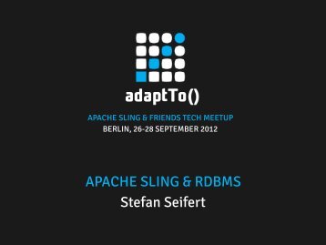 Apache Sling RDBMS Mapping - pro!vision GmbH