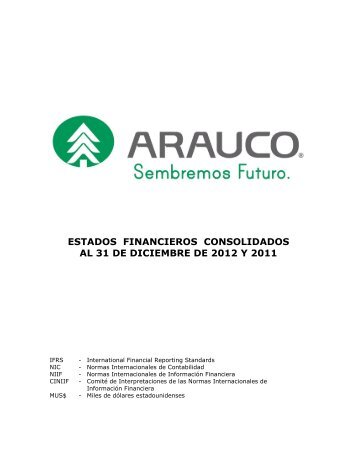 Estados Financieros 2012 PDF - Arauco