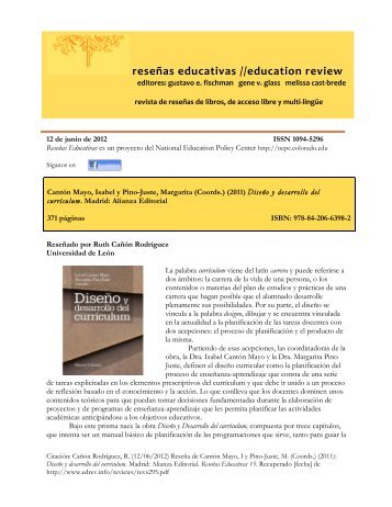 (Coords.) (2011) Diseño y desarrollo del ... - Education Review