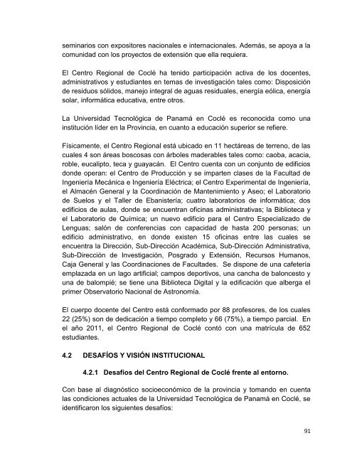 Planes Regionales - Universidad Tecnológica de Panamá