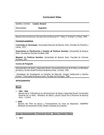 Curriculum Vitae - Patronato de Liberados Bonaerense - Gobierno ...