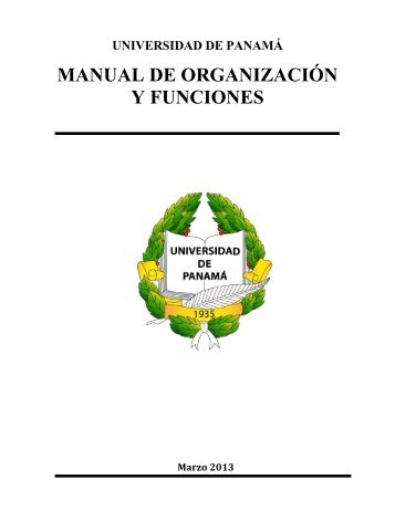 manual de organización y funciones - Universidad de Panamá