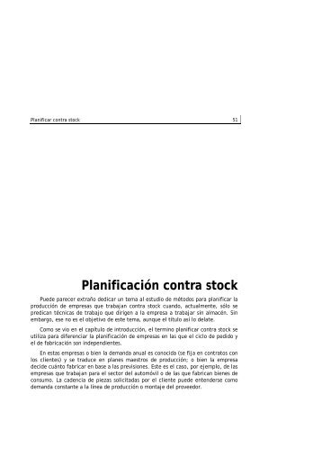 Planificación contra stock