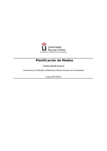 Planificación de Medios - Facultad de Ciencias de la Comunicación ...