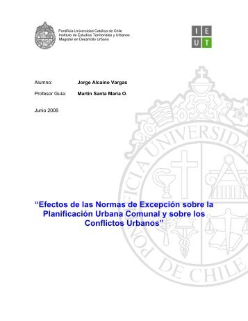 “Efectos de las Normas de Excepción sobre la Planificación Urbana ...