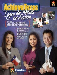 de planificación universitaria y profesional - Achieve Texas