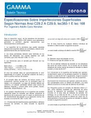 Especificaion sobre imperfecciónes superficiales según ... - Corona