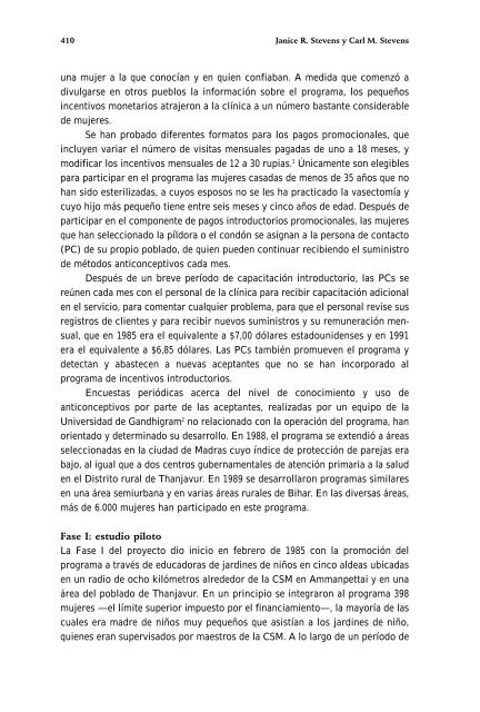 Investigación operativa en planificación familiar: Lecturas Selectas